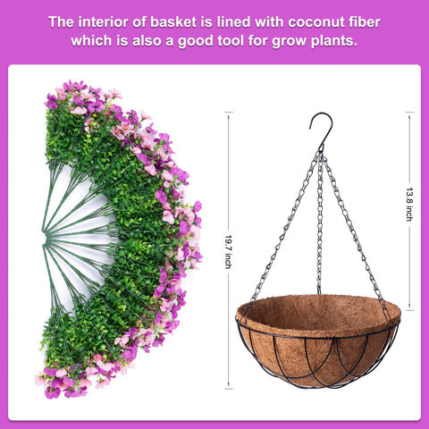 INXUGAO daisy-eucalyptus close-up hanging basket enhances patio decor