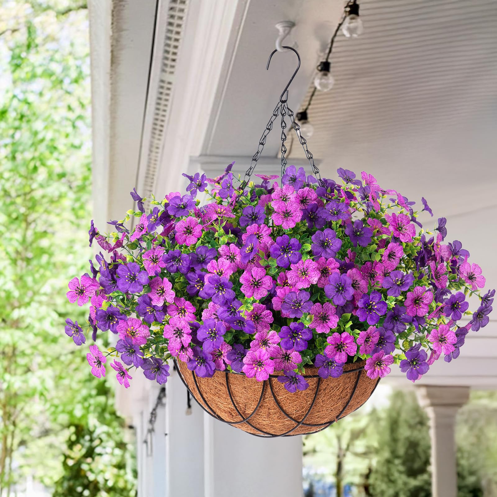 INXUGAO daisy-eucalyptus hanging basket indoor display in living spaces