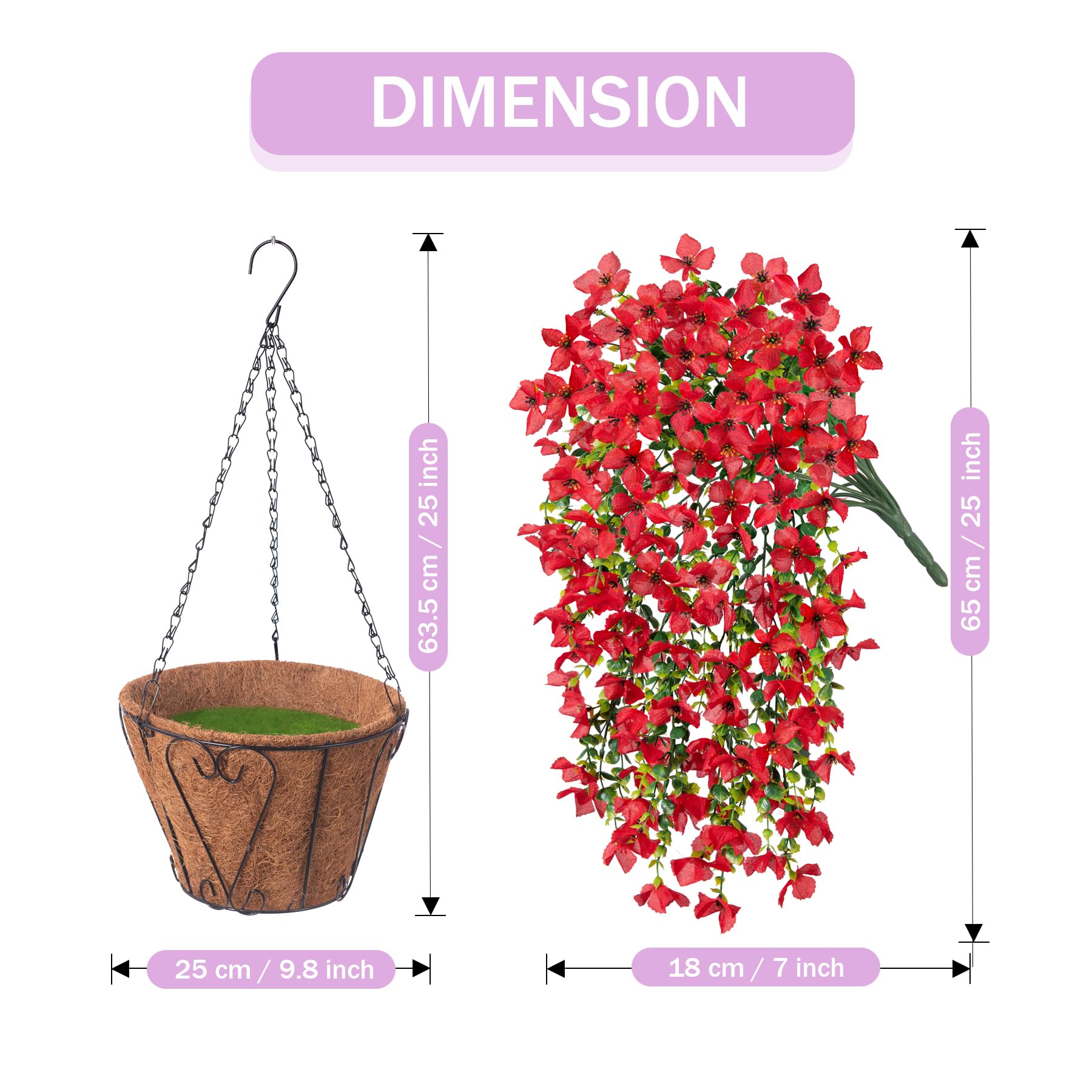 Four-branch design with removable stems for easy arrangement.