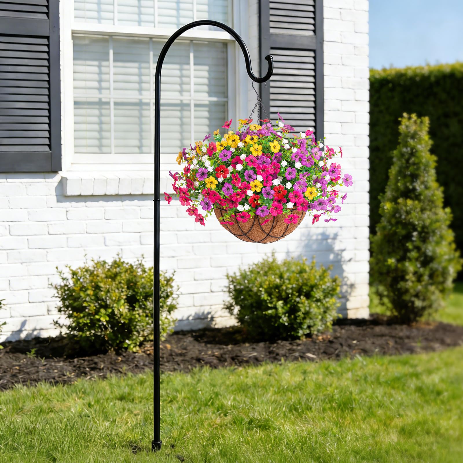 INXUGAO realistic hanging basket displays 15.7-inch square with height