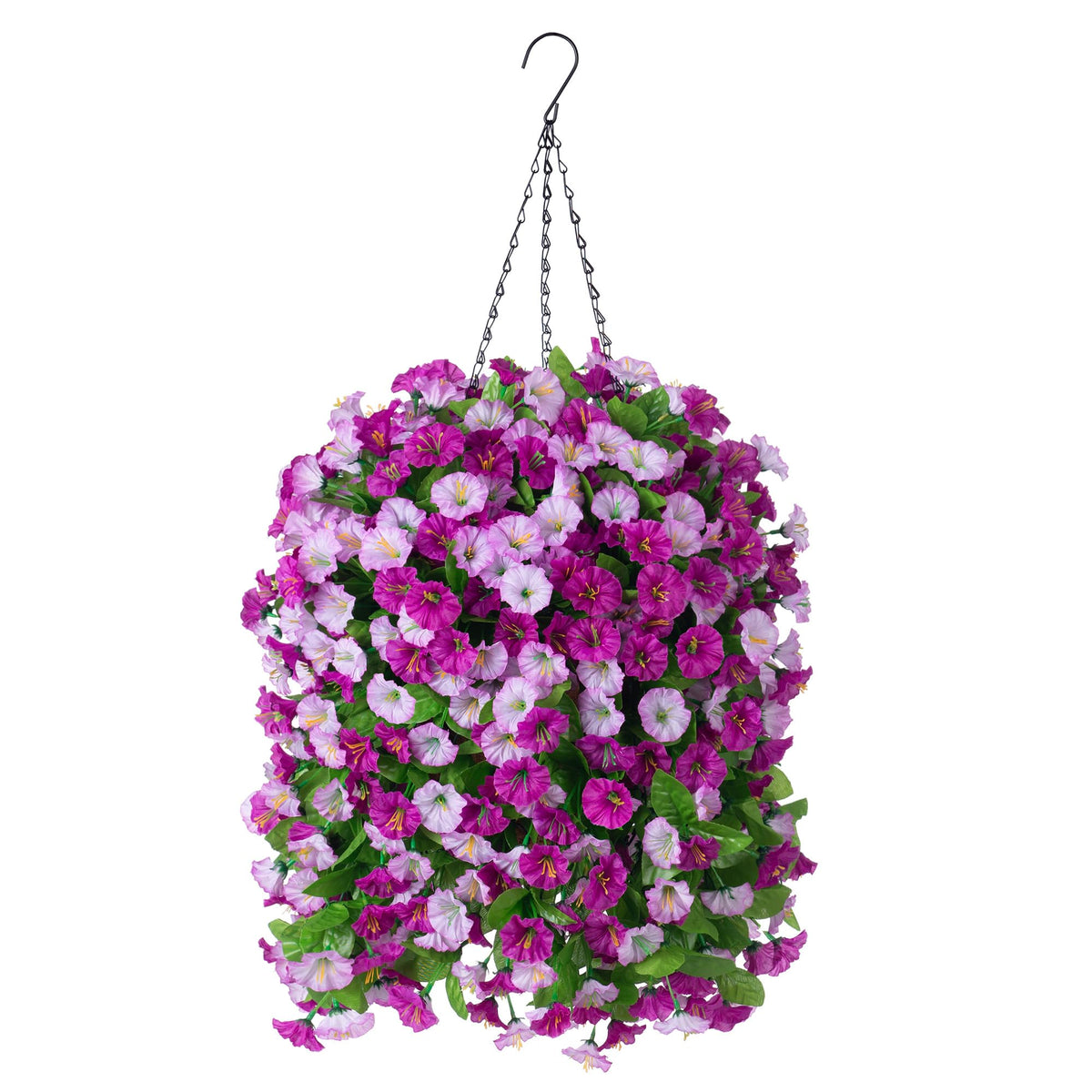 INXUGAO hanging basket with morning glory vines enhances year-round outdoor decor.