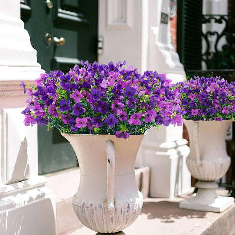 INXUGAO no-maintenance faux flowers stay fresh with zero watering or pruning.