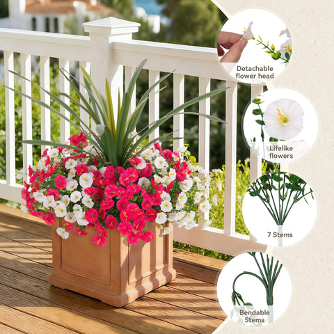 INXUGAO orchid leaf detail enhances realistic foliage in outdoor arrangements.