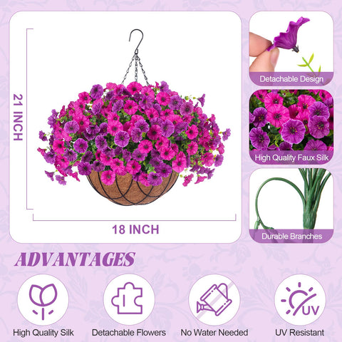 INXUGAO outdoor hanging flowers in balcony setup highlighting realistic details.