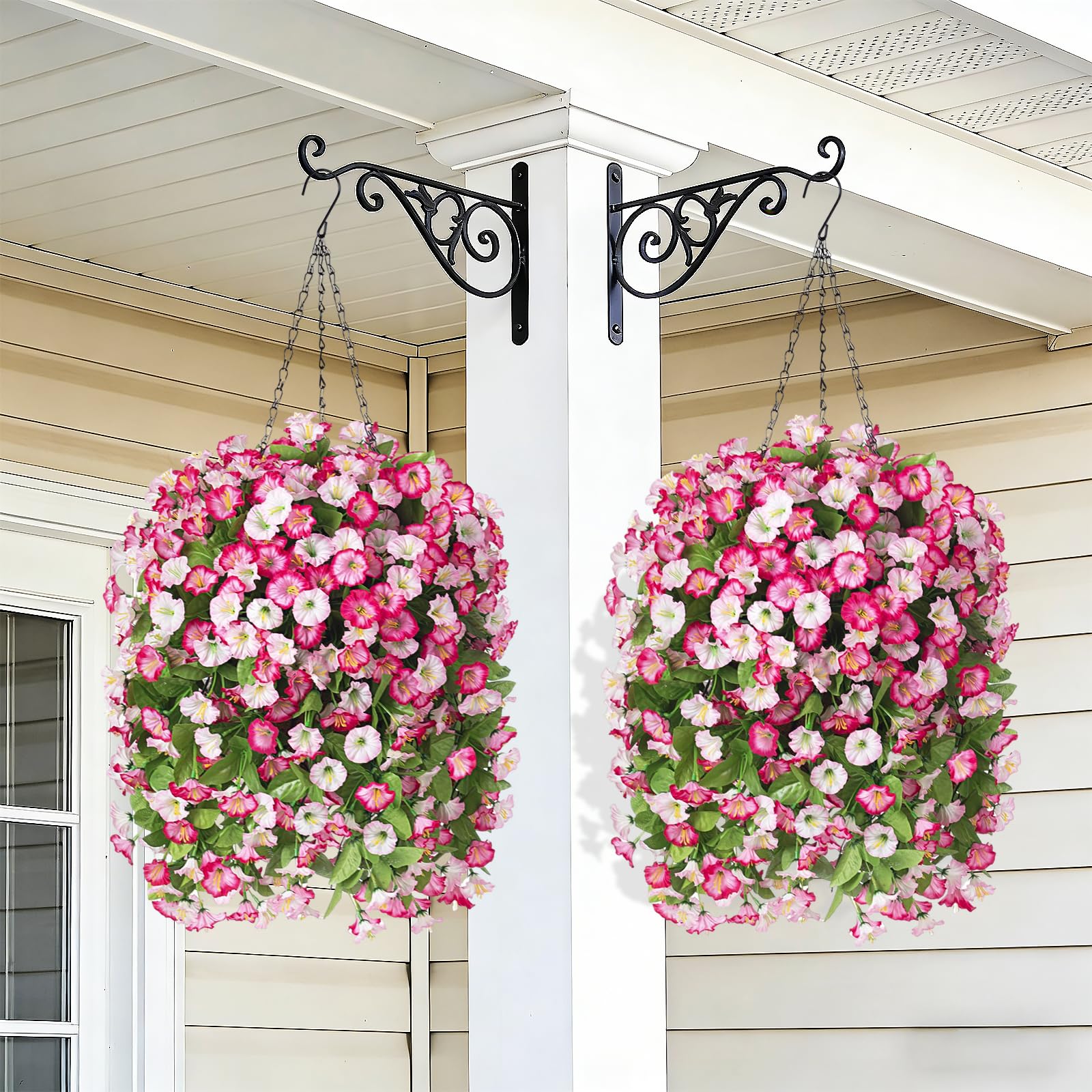 INXUGAO UV-resistant faux flowers withstand sun and weather.
