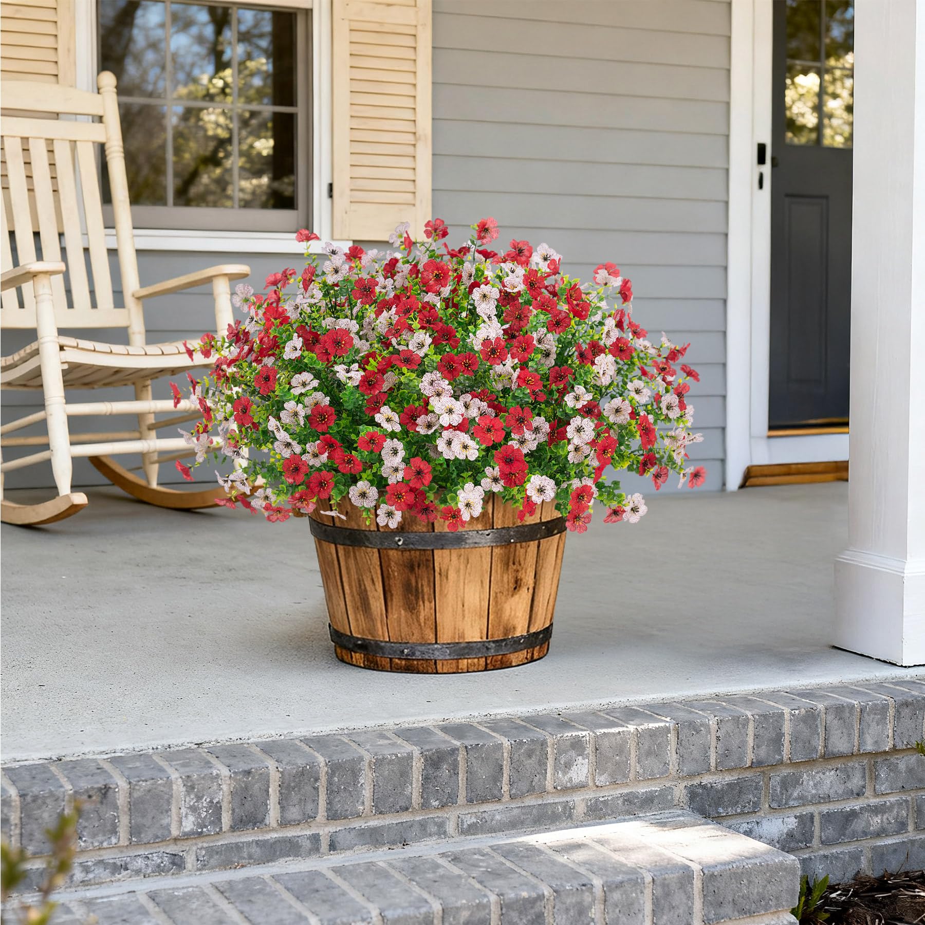 INXUGAO porch decor with daisies offers fresh curb appeal.