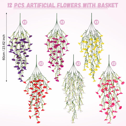 INXUGAO rattan basket with metal chains provides durable garden display.
