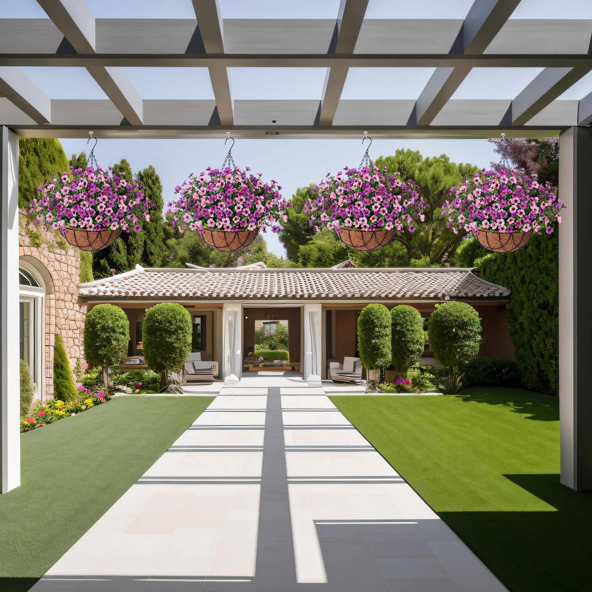 INXUGAO purple-pink daisies with eucalyptus illuminate indoor spaces
