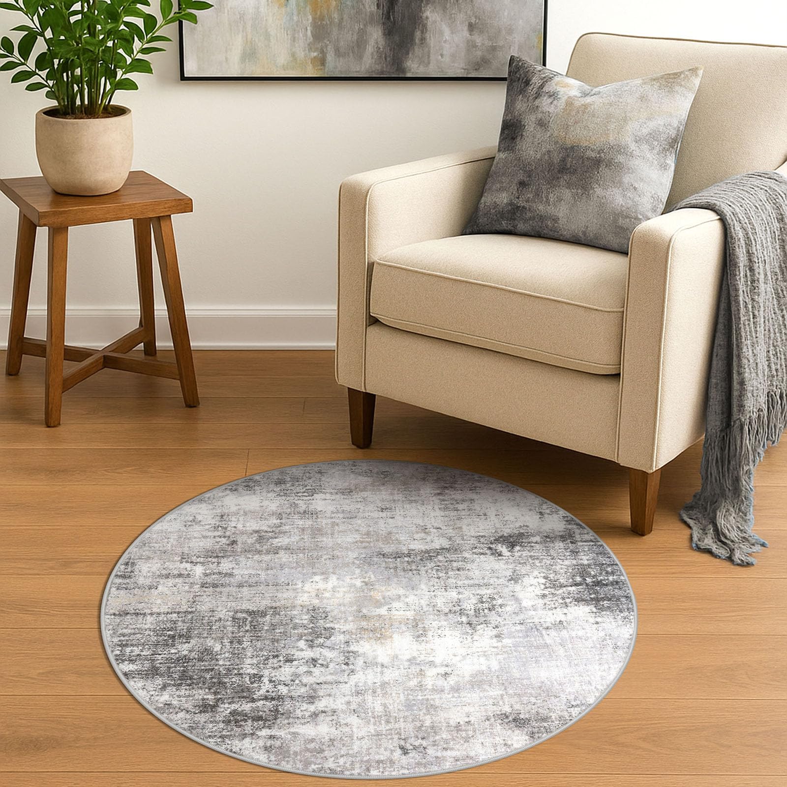 IOHOUZE rug non-slip backing provides safety in high-traffic areas