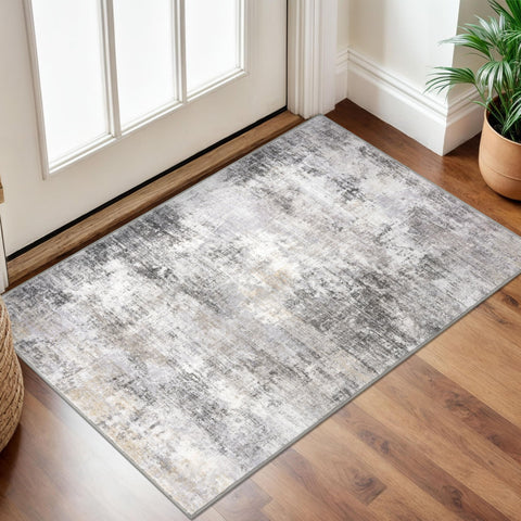 IOHOUZE small abstract rug front door view with non-slip backing