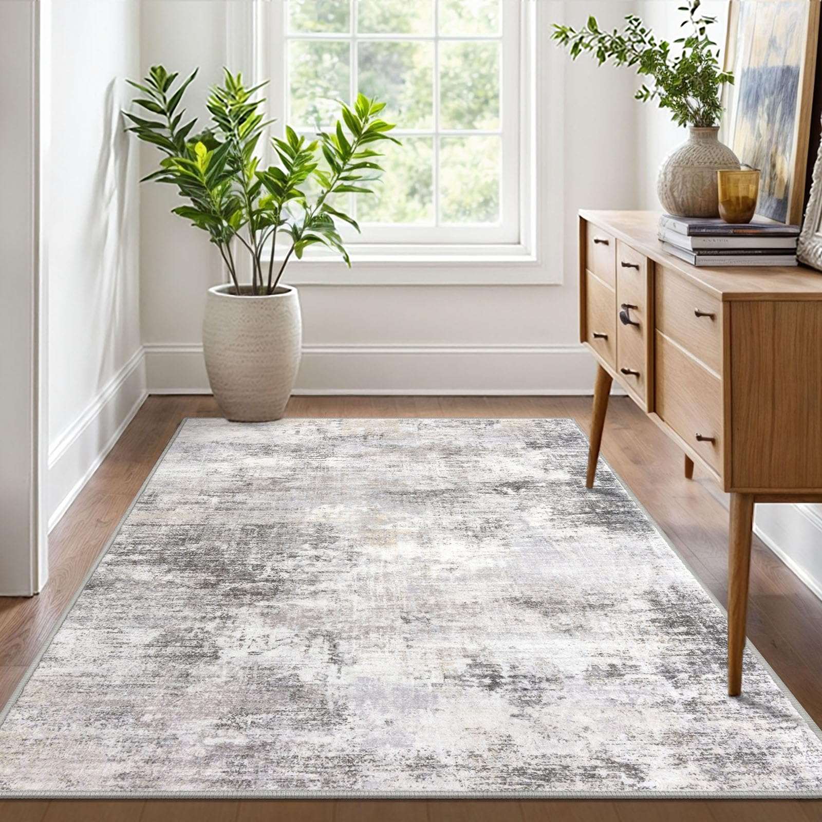 IOHOUZE Abstract Area Rug soft plush underfoot in hallways and entrances