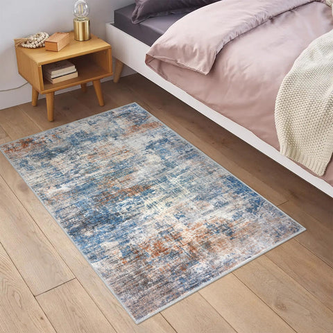 IOHOUZE entryway rug non-slip backing keeps footprints in place for busy households.