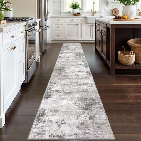 IOHOUZE Kitchen runner offers plush fibers and a non slip backing for busy spaces.