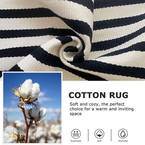 IOHOUZE striped rug adds living room decor and functional entryway comfort