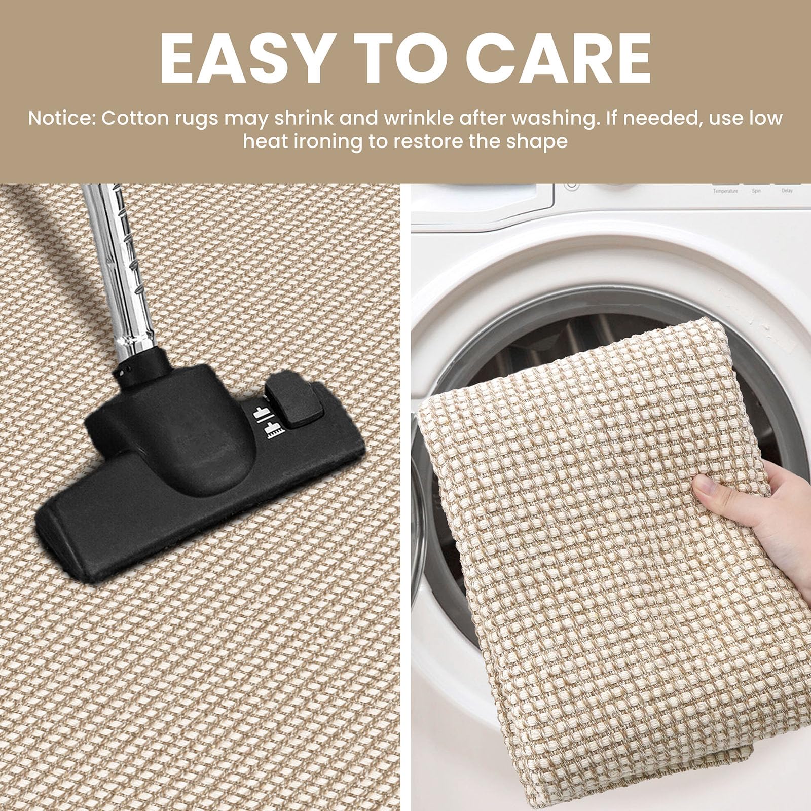 IOHOUZE machine-washable cotton-linen blend preserves softness over time.