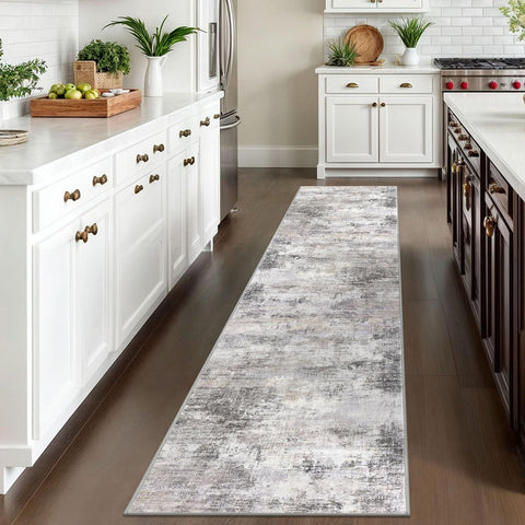 IOHOUZE non-slip backing keeps the rug secure in high-traffic areas