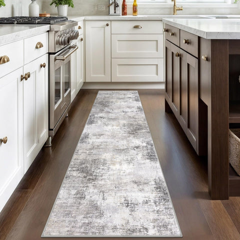 IOHOUZE printed abstract pattern runner adds visual interest to entryways and stays easy to clean
