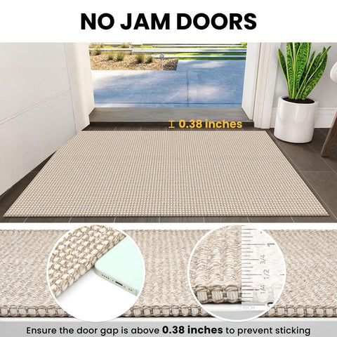 IOHOUZE reinforced edge durability extends rug life in entryways.