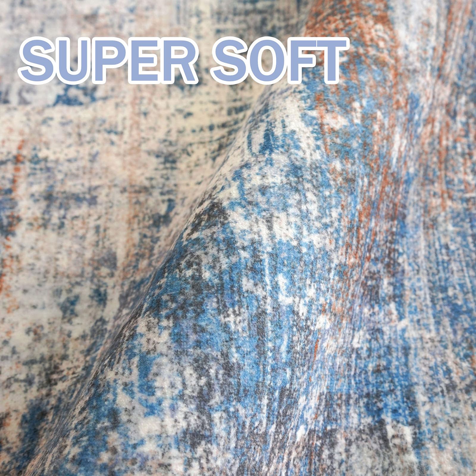 IOHOUZE rubber-backed indoor rug stays put on hard floors.