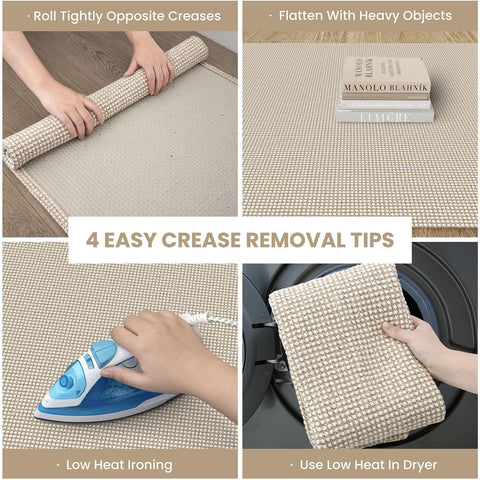 IOHOUZE rug with rubber backing offers non-slip stability for busy entrances.