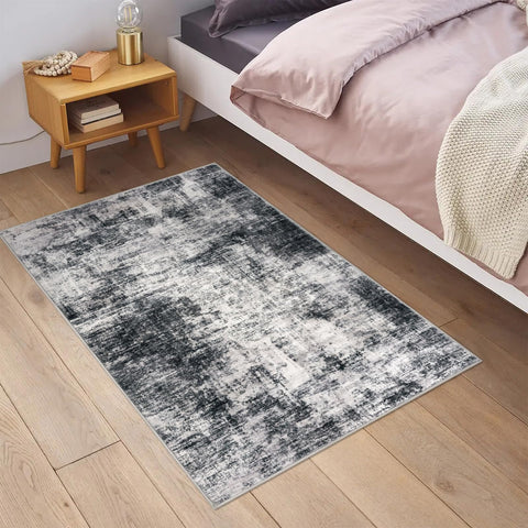 IOHOUZE small abstract rug 2x3 entryway mat close-up fiber showing plush feel