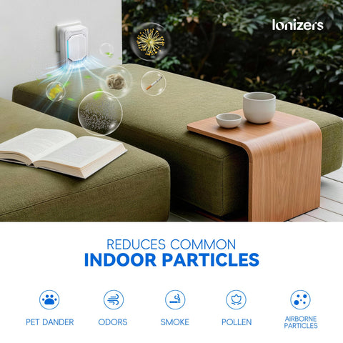 Ionizers two-pack setup supports multiple rooms for air care