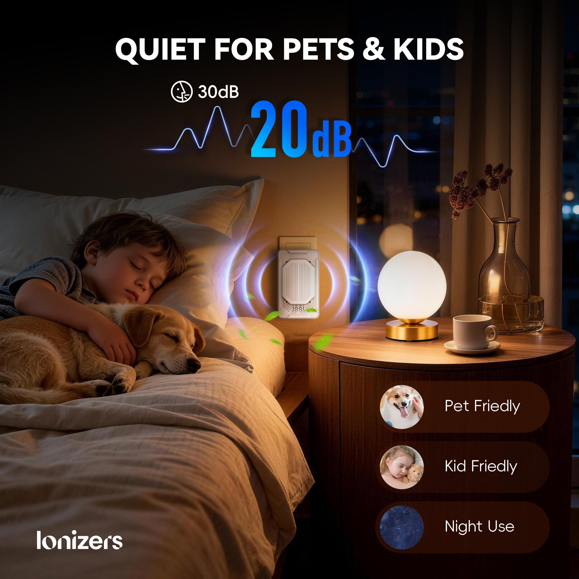 Ionizers air purifier in kitchen helping with smoke and cooking odors