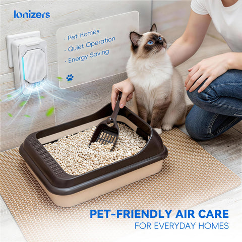 Ionizers air purifier in office quietly filtering particles