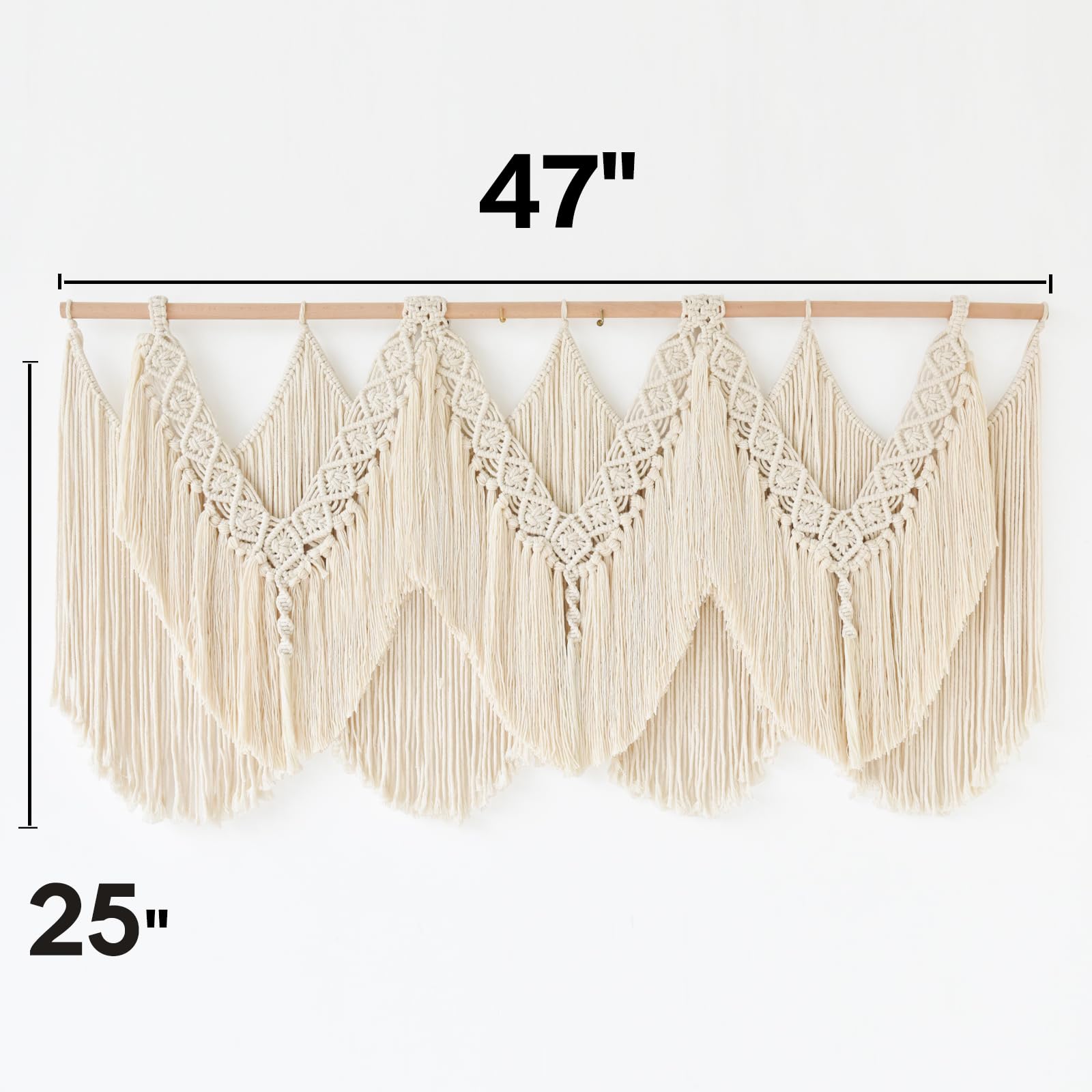 IOWER macrame wall hanging backside knotting close-up capturing craftsmanship