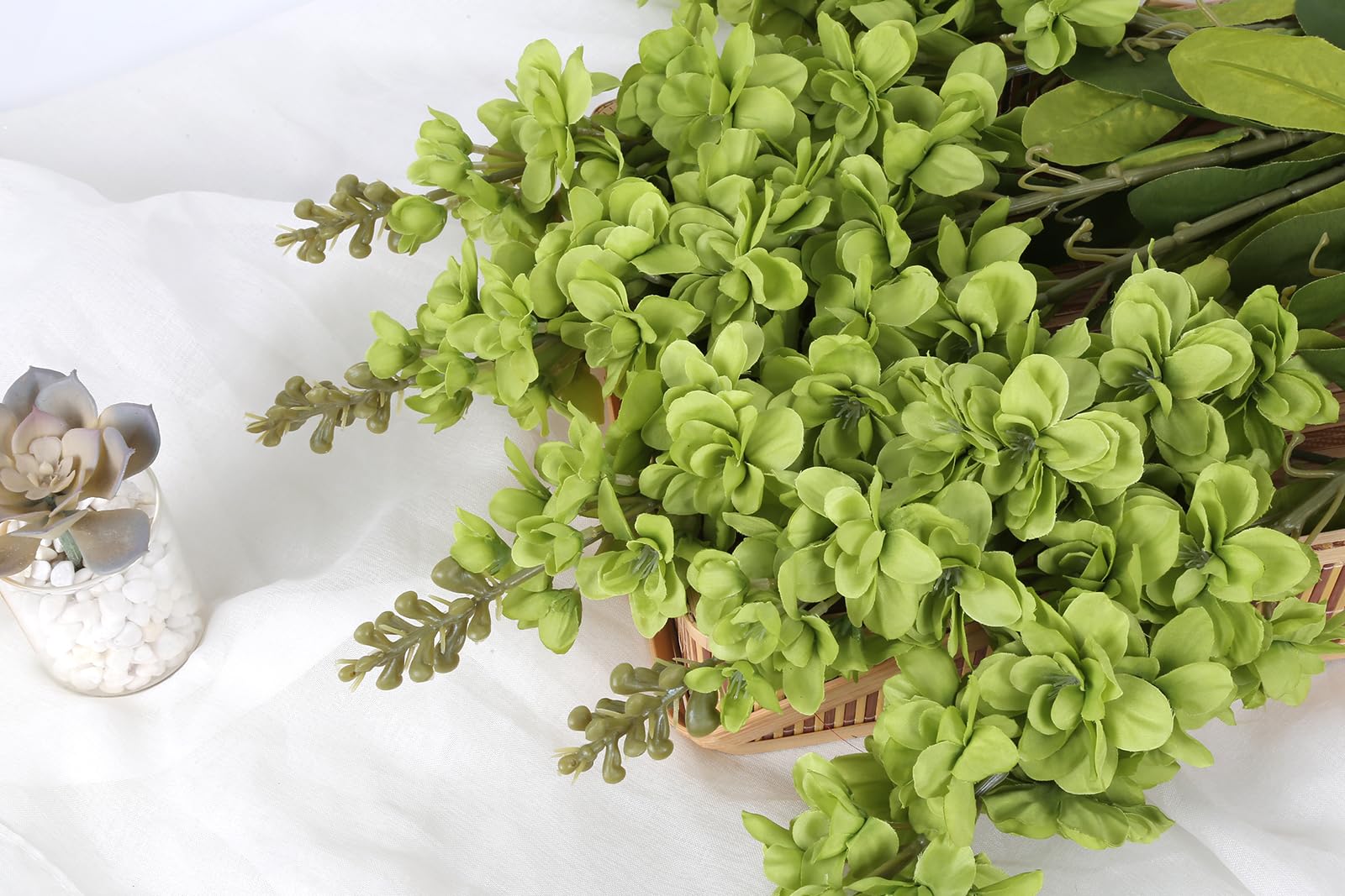 IPOPU silk snapdragon flower heads with 22 per stem for centerpieces