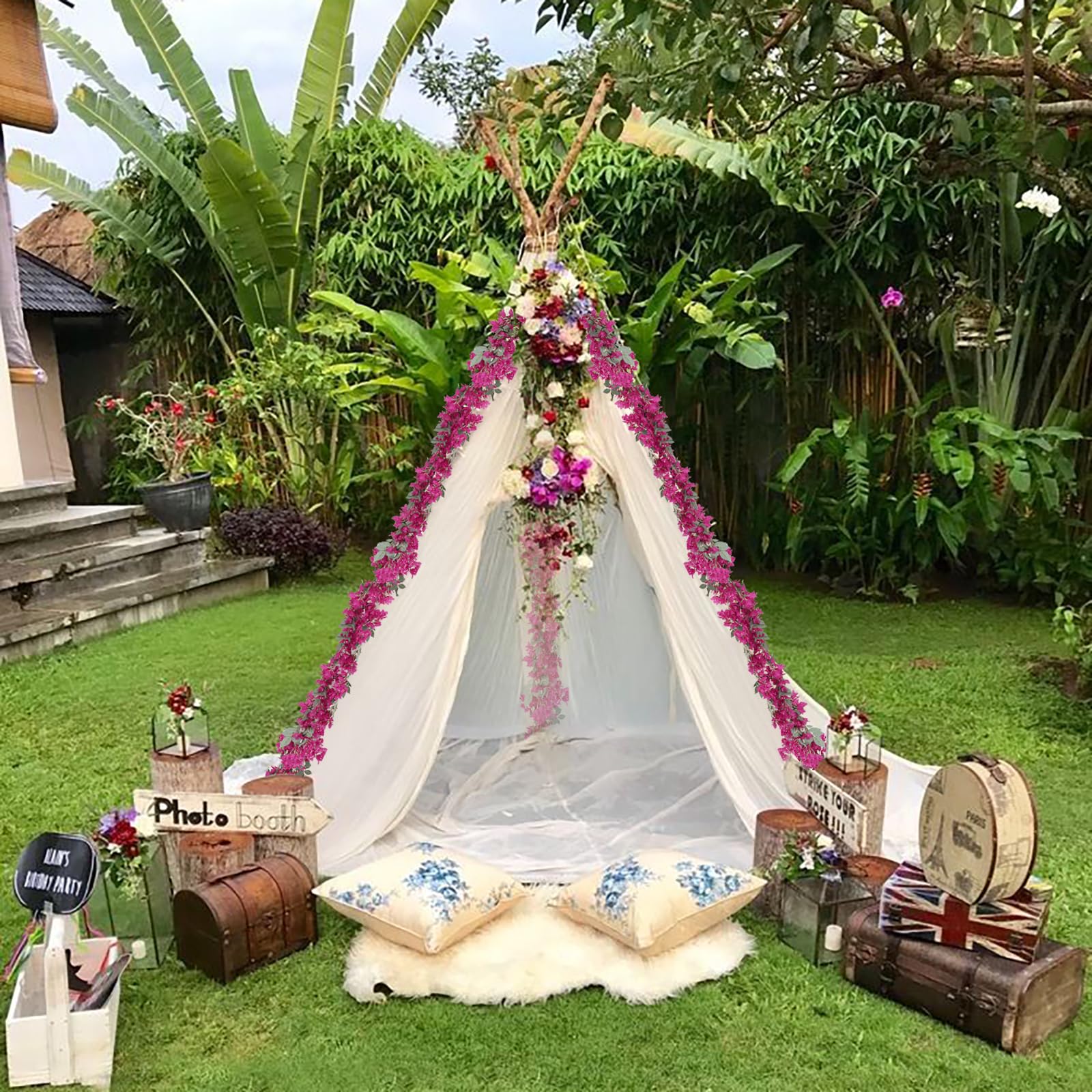 IPOPU reusable garlands save on decor costs and reduce waste during events.