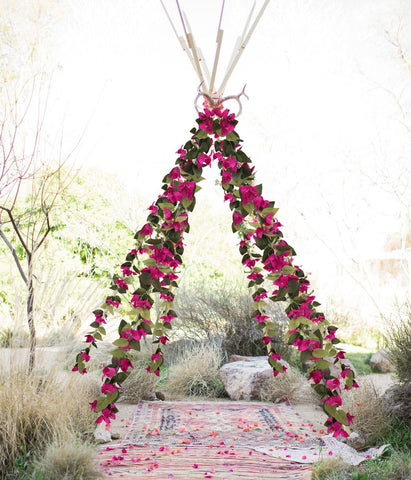 IPOPU bougainvillea garland table decor with bright color