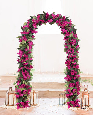 IPOPU bougainvillea arch garland adds romantic focal point