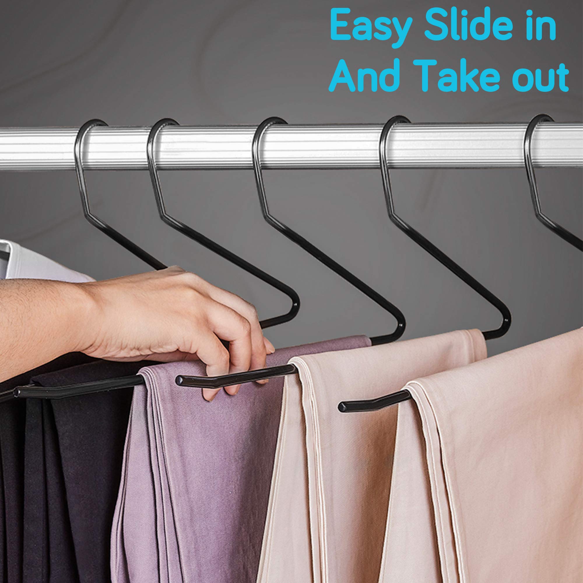 IPOW sleek metal hangers help create a tidy, space-saving wardrobe.