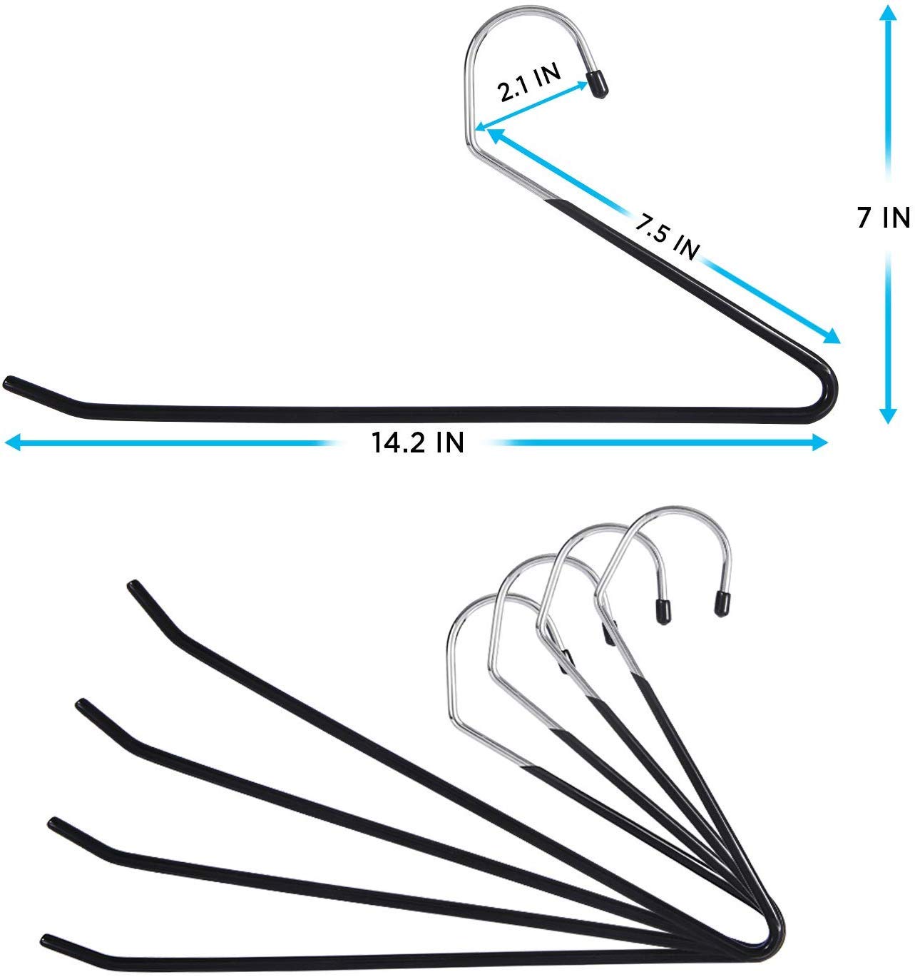 IPOW pant hangers with non-slip coating keep pants in place during daily routines.