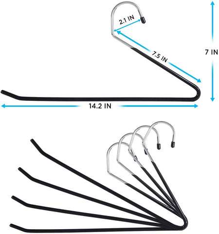 IPOW pant hangers with non-slip coating keep pants in place during daily routines.