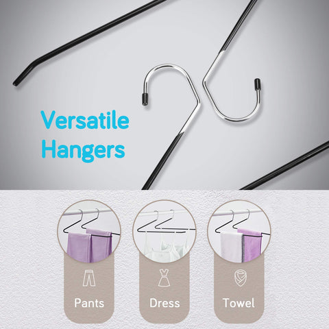 IPOW ultra-thin pant hangers maximize closet space without sacrificing grip.