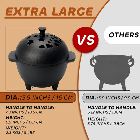 IPROUDER cast iron incense burner front view highlighting durable craftsmanship