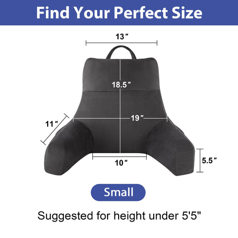 IPYNBAP back pillow with arms supports posture while lounging in bed.