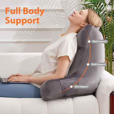 IPYNBAP backrest with pockets, back view highlighting convenient storage.