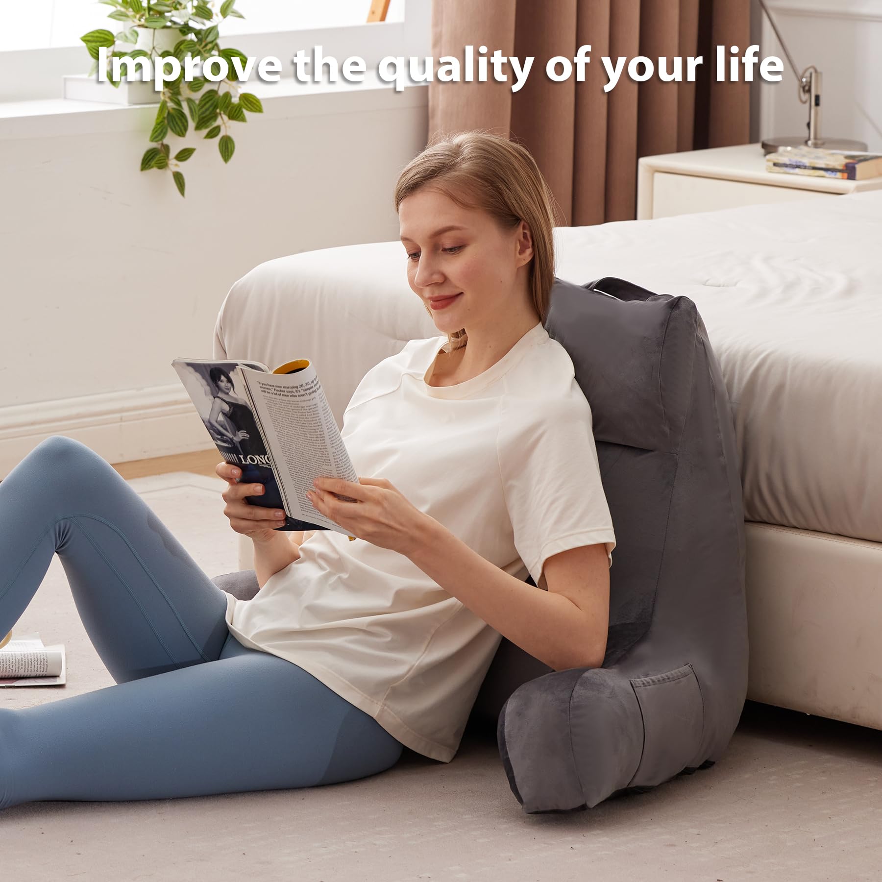 IPYNBAP shredded memory foam fill shown for plush support.