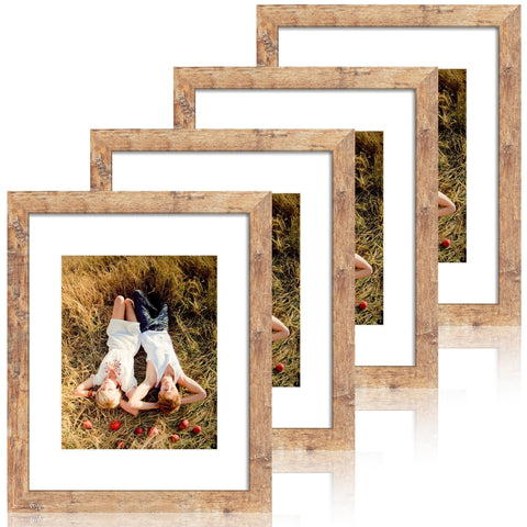 iRahmen 11x14 rustic brown frame set for wall display of photos.