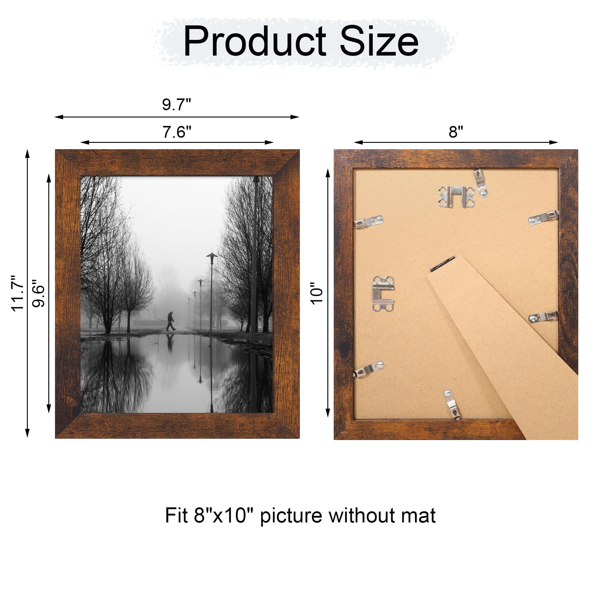 iRahmen rustic wood frame with easel-back for versatile use