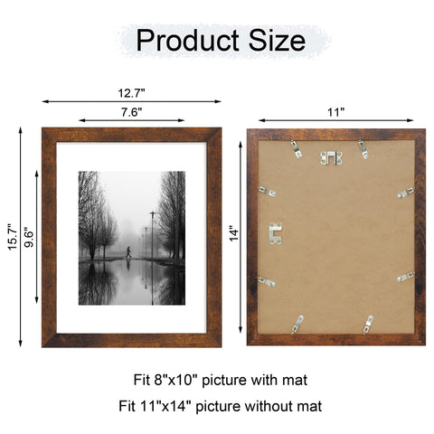 iRahmen 8x10 with mat display option securely frames smaller prints.
