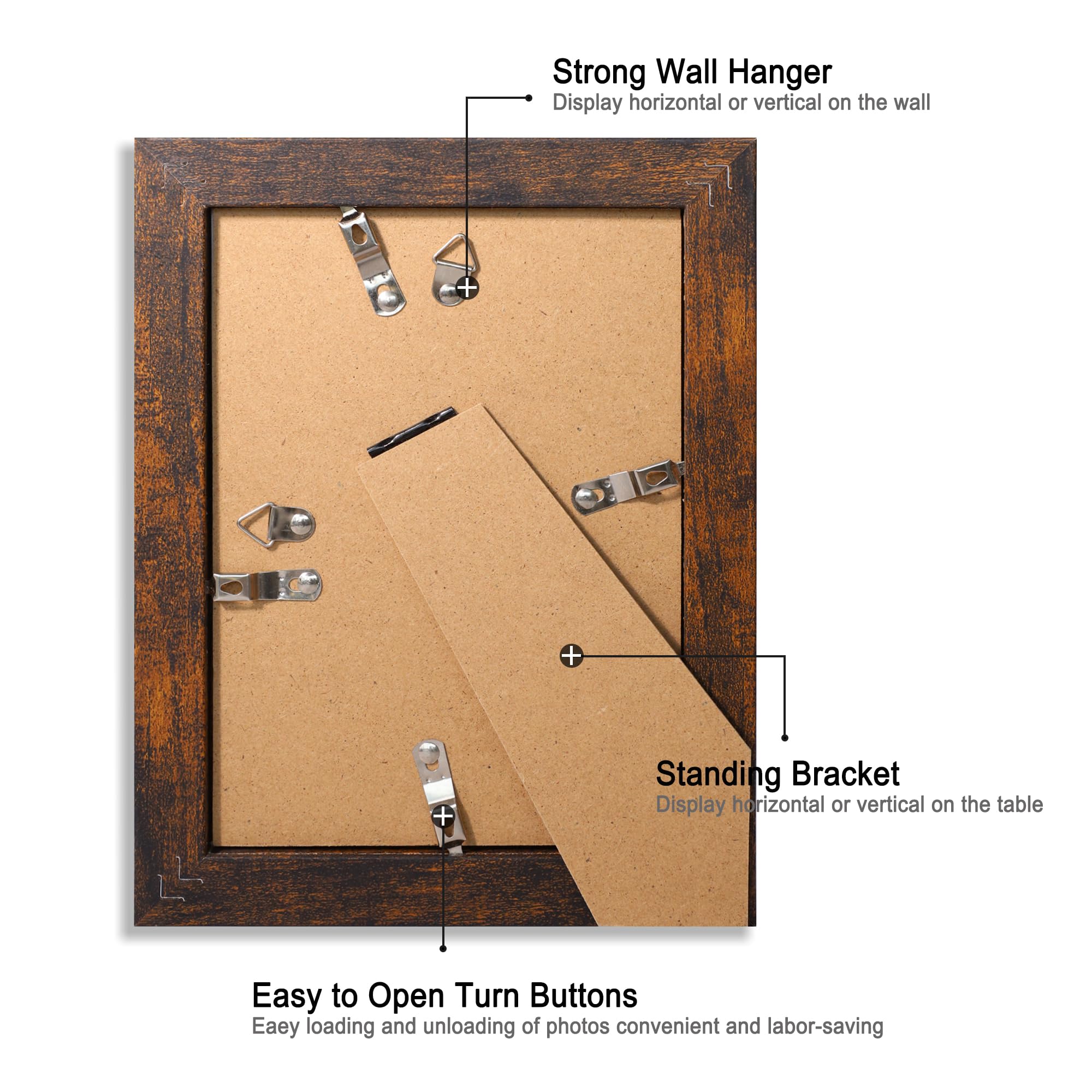iRahmen display options for vertical, horizontal, desk or wall