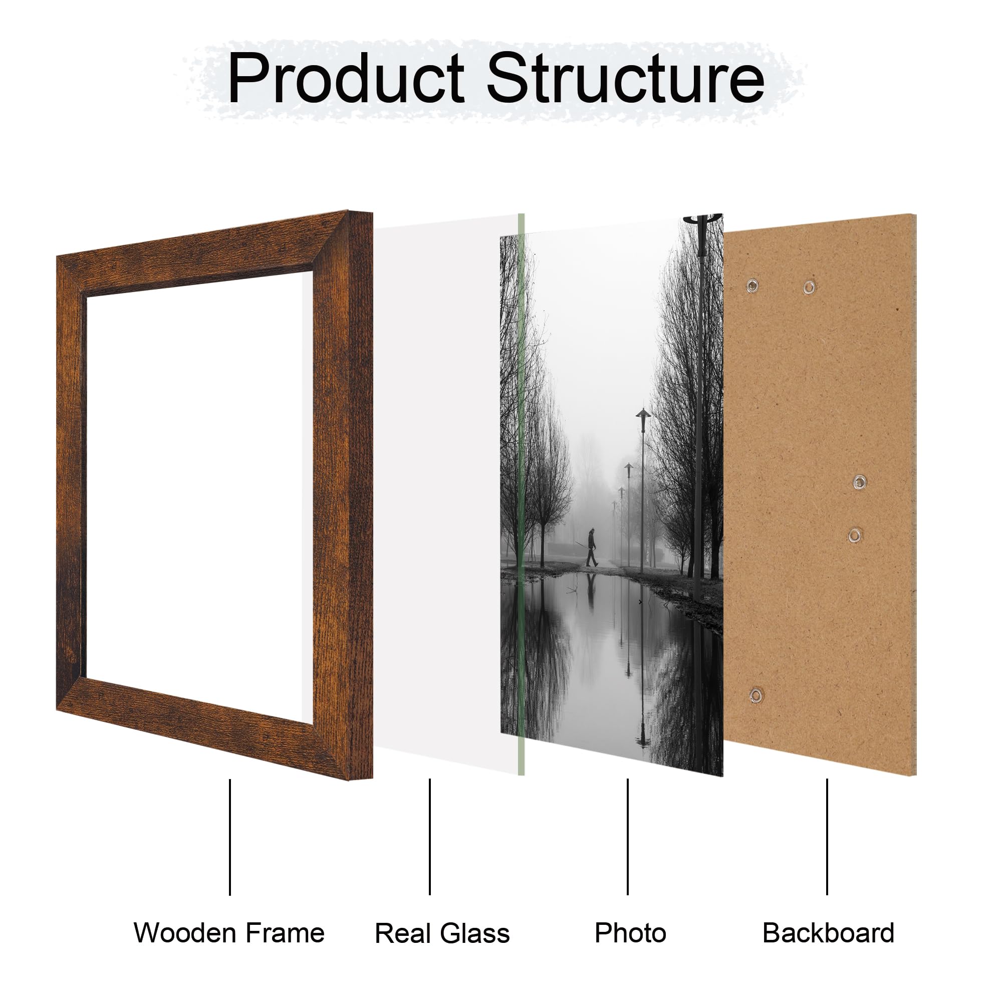 iRahmen four-frame collage set for versatile wall or desk display