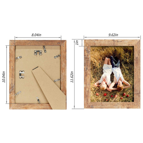 iRahmen rustic brown frame for desktop display with dust-free protection.