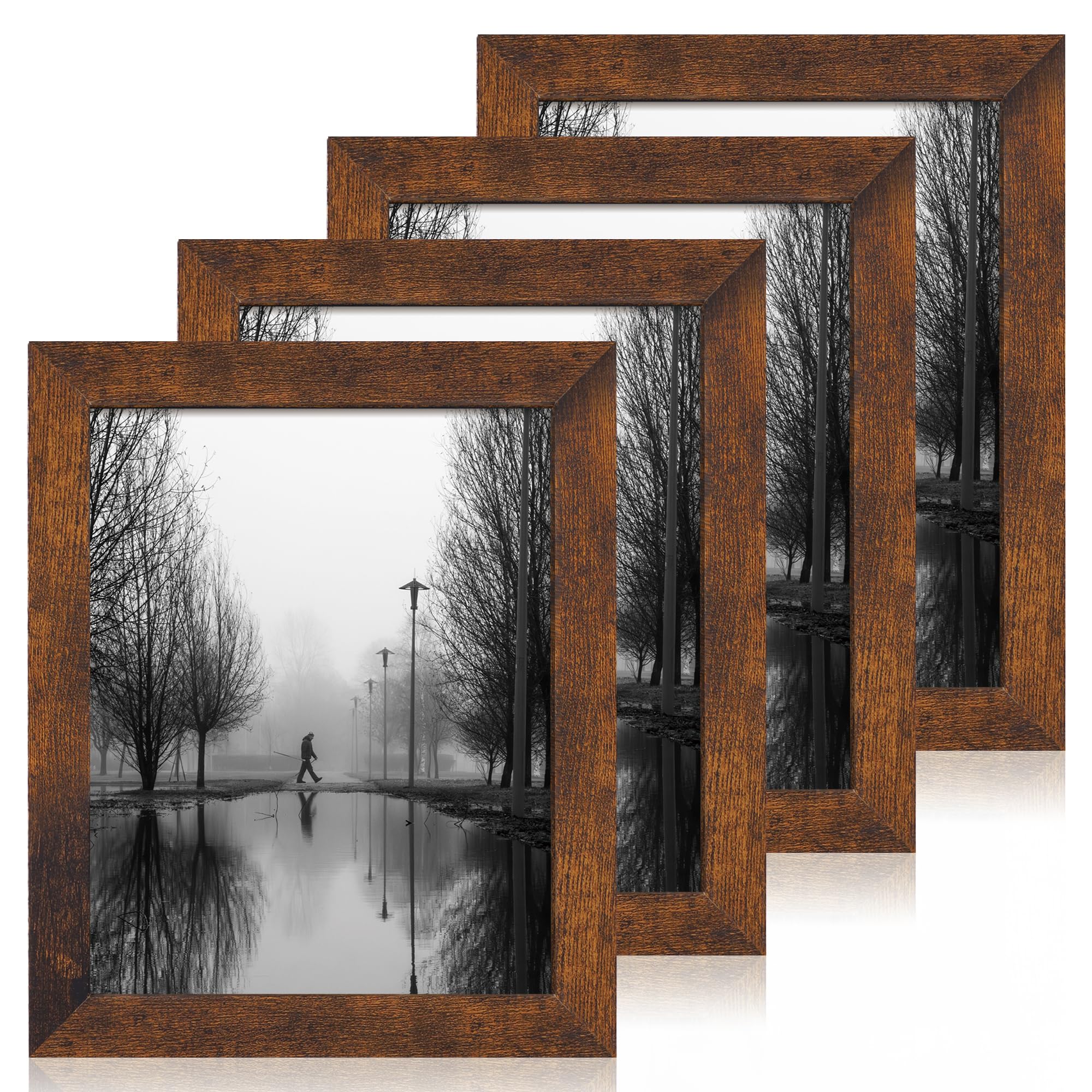 iRahmen rustic wood frame for 8.5x11 diplomas, wall-ready
