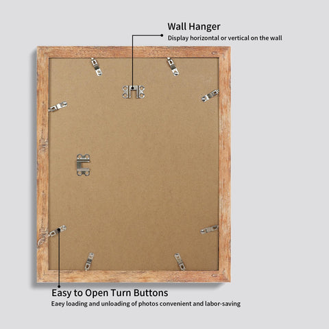 iRahmen wall hangers support vertical or horizontal display.