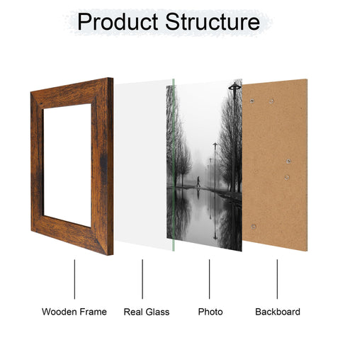 iRahmen wood MDF frame emphasizes durable, rustic charm